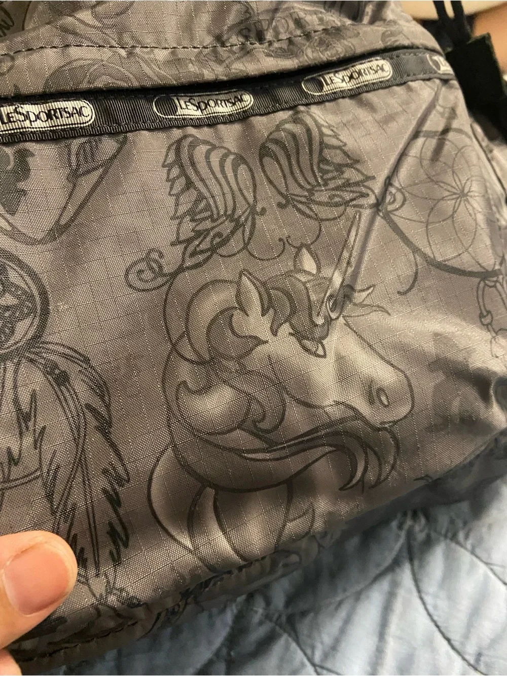 LE SPORTSAC Grey UNICORN FOREVER YOUNG Voyager Backpack